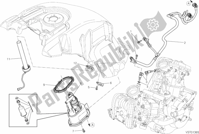 Toutes les pièces pour le Pompe à Essence du Ducati Diavel Carbon FL 1200 2016